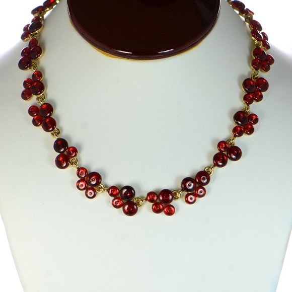 100% Authentic! Oscar De La Renta Gumdrop Resin Necklace